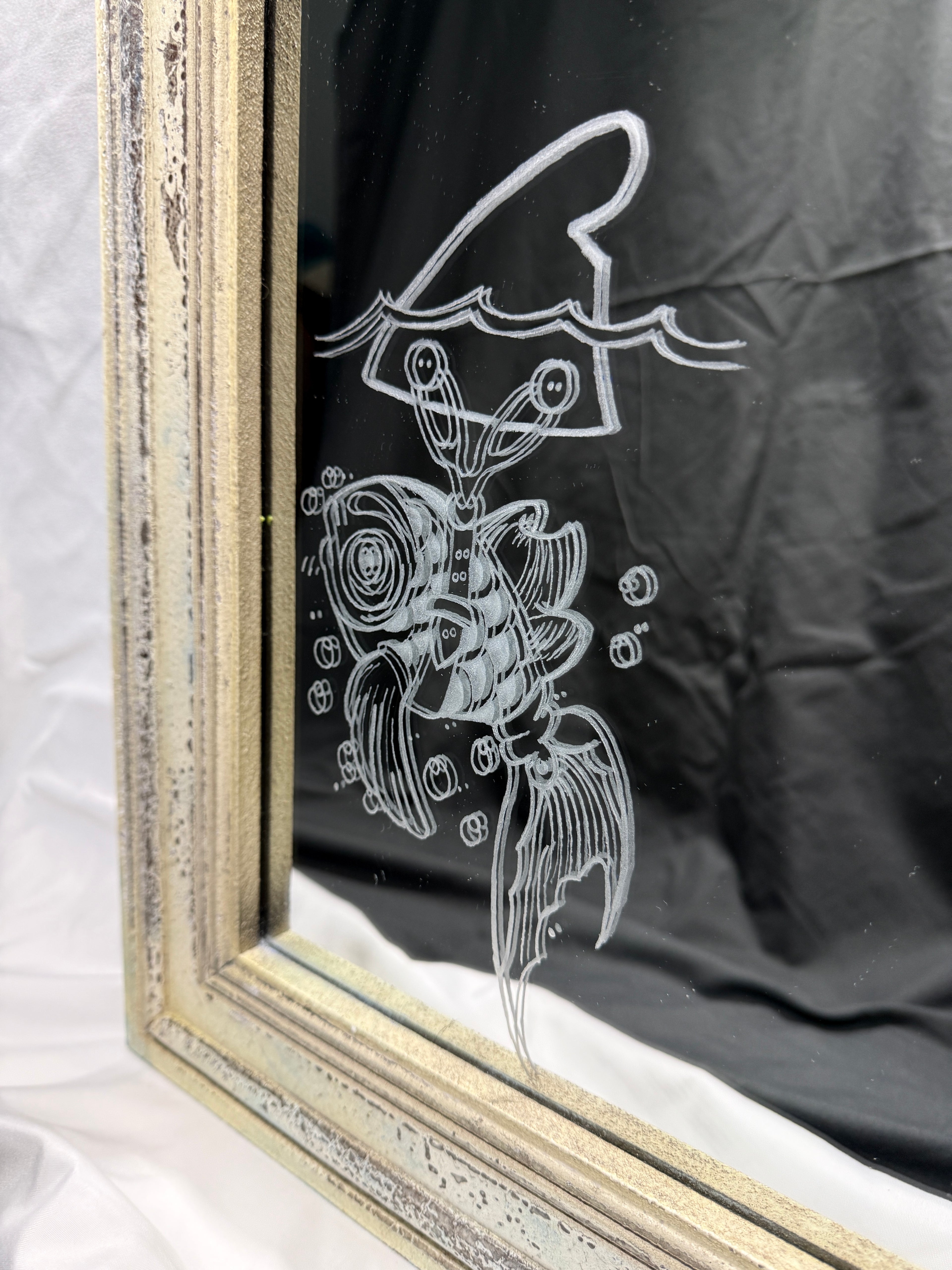 Bigger Fish — Etched Mirror